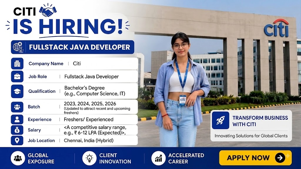Citi Fullstack Java Developer